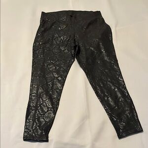 Black Snakeskin Leggings